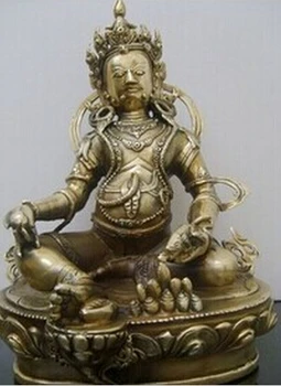 1 Тибетская буддийская бронзовая статуя будды КУБЕРА АЙНЗИГАРТИГ 30 см 3,0 кг