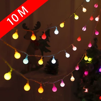 10 м 80 светодиодных гирлянд USB Уличная гирлянда для улицы, Рождество / Новый год, Рождественская гирлянда, светодиодные фонари для украшения дома