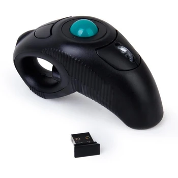 10 м черная беспроводная беспроводная мышь 2.4 G Air Mouse Портативная трекбольная мышь Mini USB Оптические трекбольные мыши для ноутбука
