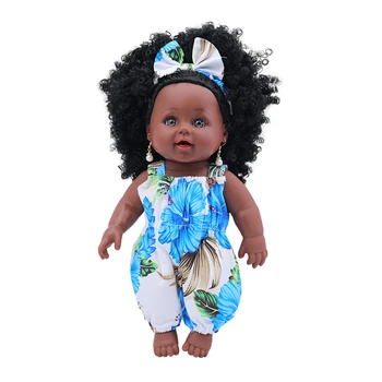 12-дюймовый новый стиль, прекрасная кукла-реборн, оптовая продажа, дешевые игрушки для куклы-младенца с волосами африканского африканца (без сережек)