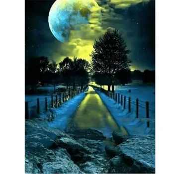 1959-328.86 рисование сцены лунной ночи, подходящей для взрослых, ручная роспись костюма, дизайн ручной работы