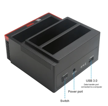 2,5 / 3,5 USB 3,0/Type C до 2 Портов SATA 1 Порт IDE HDD Док-Станция Для Жесткого Диска Card Reader Hub с OTB/OTC