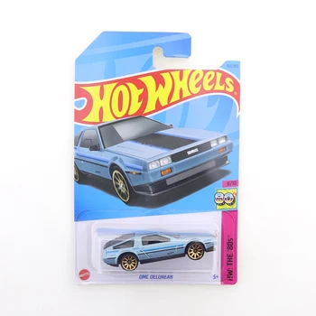 2023-101 Оригинальный Hot Wheels DMC DELOREAN Mini Alloy Coupe 1/64 Металлическая модель автомобиля, отлитая под давлением, Детские игрушки в подарок