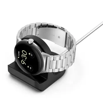 2023 Портативное беспроводное зарядное устройство Держатель для Google Pixel Watch Силиконовый кронштейн Зарядное устройство Зарядный кабель Станция Зарядная база