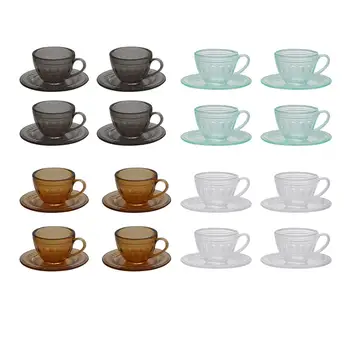 4x Миниатюрный набор чайных чашек для кукольного домика, Миниатюрная посуда для кукольной кухни