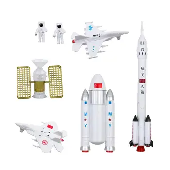 7x Космических игрушек для детей, игровой набор для раннего обучения, Исследование космоса на Рождество для малышей 4-6 лет, мальчиков и девочек