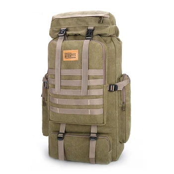 80-литровая альпинистская сумка, военно-тактические холщовые рюкзаки, большой рюкзак для походов на открытом воздухе, дорожные сумки для кемпинга, сумка для удочки