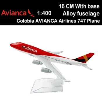 Colobia AVIANCA Airlines Модель самолета 747 16 см 1:400 Самолет B747 Из сплава Самолет Игрушка Без Ходовой Части Авиационный Авиалайнер