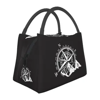 Compass Rose Navigate Mountain, Изолированная сумка для ланча для женщин, Герметичный кулер, Термосумка для ланча, офис, Пикник, путешествия