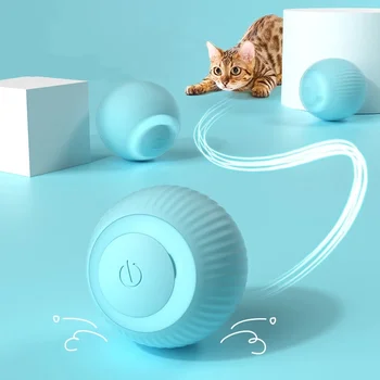 MADDEN Smart Cat Toys Автоматический Катящийся мяч, Электрические игрушки для кошек, Интерактивные мячи для щенков, Игрушки для дрессировки котенка, Товары для домашних животных