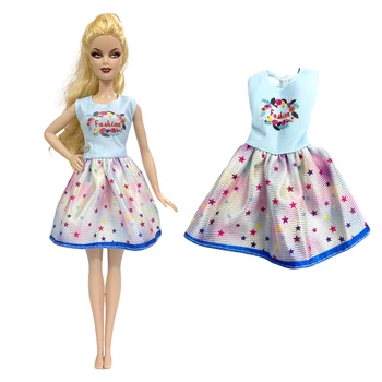 NK 1 комплект, модная юбка, современное синее платье, повседневная рубашка, 1/6 кукольная одежда для куклы Барби, аксессуары для детских игрушек