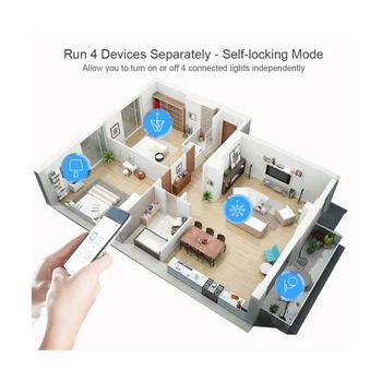 Tuya Smart Switch WiFi Переключатель DIY Таймер AC / DC 7-32V 4CH RF Модуль домашней автоматизации Smartlife для Alexa Google Home