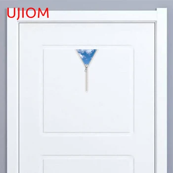 UJIOM 13 см X 7,4 см Креативная наклейка на стену с застежкой-молнией Blue Sky Decor Decal Балкон Гостиная Спальня Украшение домашней Двери