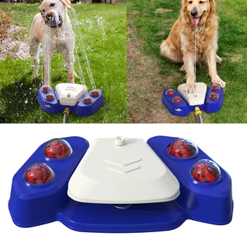 Автоматический диспенсер для воды для собак, фонтанчики для питья, Разбрызгиватель воды на открытом воздухе, Летний сад, Охлаждающая игрушка для купания собак