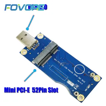 Адаптер Mini PCI-E к USB Со Слотом для SIM-карты для модуля WWAN LTE Mini PCIE Card к настольному ПК USB 2.0 С поддержкой SIM-карты 6Pin 8Pin