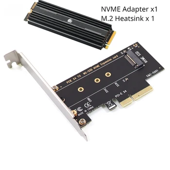 Адаптер PCIE к M2 Поддержка адаптера PCI Express 3.0 X4 к NVME SSD M.2 2230 2242 2260 2280 M.2 SSD с радиатором