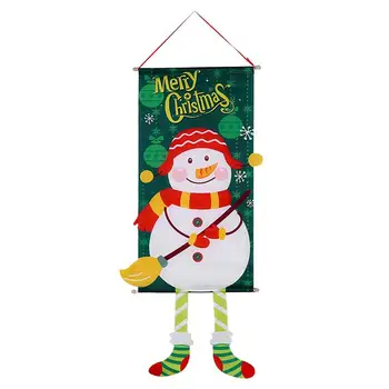 Баннер с Рождеством Христовым, праздничные вывески в виде снеговика, Санта-Клауса, милые сувениры для дома, рабочего места, бара, фестивальные вывески для крыльца