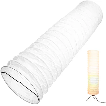 Бумажный абажур для пола с длинным декоративным покрытием ручной работы, японский сменный круглый фонарь