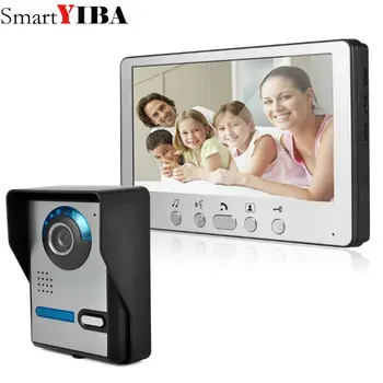 Видеодомофон Дверной звонок ночного видения с камерой 7-дюймовые мониторы С тембром интерфона для защиты безопасности квартиры