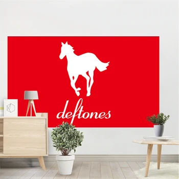 Гобелен с флагом Deftones, бегущий пони, альтернативная металлическая лента, настенное искусство для спальни, гостиной, общежития колледжа