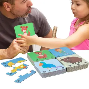 Детская английская открытка Монтессори Игрушка Развивающая Игра-головоломка Карточки для изучения гладких английских слов Изысканные Карточки для изучения