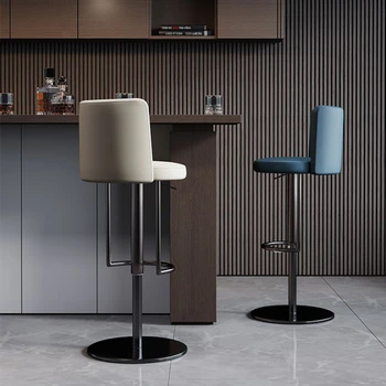 Дизайн Вращающиеся барные стулья Nordic С регулируемой высотой В гостиной Современные барные стулья Nordic Counter Taburete Alto Furniture SR50BC