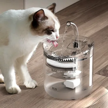 Диспенсер для воды для домашних животных, Автоматическая Циркуляционная Фильтрация, Диспенсер для воды для кошек, Умная поилка для домашних животных, Проточная вода для котенка
