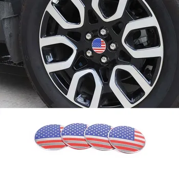 Для Ford Maverick 2022, Наклейки на центральную крышку колеса автомобиля, Колпачок ступицы, алюминиевый сплав, Аксессуары с американским флагом, 4ШТ 56 мм