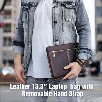 Для нового Macbook Air Pro 13,6-дюймовый кожаный чехол Apple Big Laptop Bag Защитные сумки для мужчин в подарок Чехол для компьютера Shell 2023