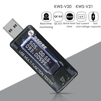 ЖК-детектор USB Volt Current Voltage Doctor Charger Измеритель емкости тестера Вольтметр Амперметр Power Bank Plug