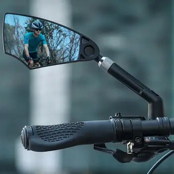 Износостойкое Велосипедное Зеркало Поворотного Дизайна Велосипедное Зеркало с Вращением на 360 Градусов, Более Четкое Видение Дорожного Велосипеда, Безопасное Зеркало Заднего Вида