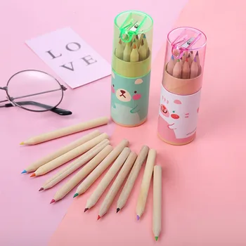 Красочные Мини-деревянные карандаши, Нетоксичный свинец HB, Стандартная ручка для рисования, Инструмент для рисования эскизов, Школьные принадлежности для детей