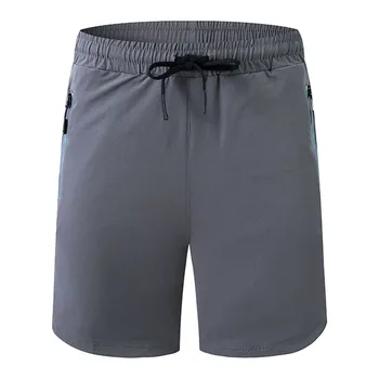 Летние мужские повседневные шорты с завязками 2023 года, штаны для бега трусцой, мужские спортивные шорты, однотонные прямые Свободные брюки с эластичной резинкой на талии