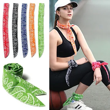 Летний шарф со льдом 2023, летнее охлаждающее полотенце для спорта на открытом воздухе, повязка на шею, бандана, браслет, шарф для защиты от солнца,