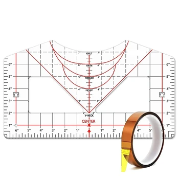 Линейка для выравнивания винила, линейка для выравнивания дизайна футболки по центру, инструмент для измерения размера футболки с термоклеей