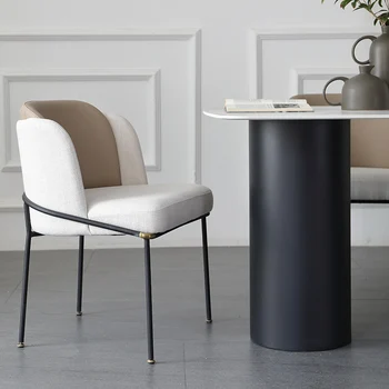 Металлические Удобные обеденные стулья Дизайнерские стулья для гостиной Современный Макияж Балконный туалетный столик Скандинавская мебель Sillas De Comedor WJ30XP
