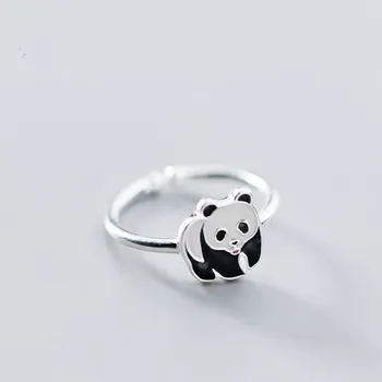 Минималистичное кольцо FoYuan, пожелание в этническом стиле, популярные украшения, Милая девушка с пандой