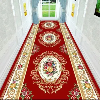 Настраиваемый Проход Длинные ковры в коридоре Европейская Лестница Домашний декор в коридоре Свадебный Гостиничный коврик С длинной дорожкой Коврик для входной двери