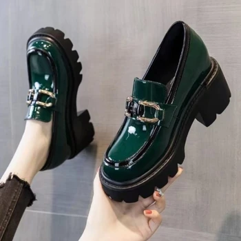Новая женская обувь, увеличивающая рост, винтажные вечерние туфли-лодочки на высоком каблуке для девочек, Классическая женская обувь для выпускного вечера на платформе, Офисная Женская обувь для прогулок