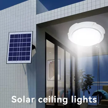Новый солнечный потолочный светильник, домашняя спальня, дистанционное управление освещением, балкон, гостиная, светодиодные солнечные декоративные светильники
