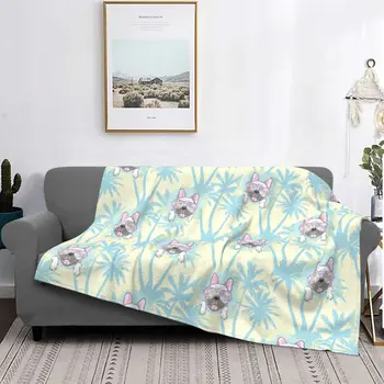 Одеяло для собак французского бульдога Флисовое Весенне-осеннее животное Многофункциональное Теплое одеяло для кровати на открытом воздухе Плюшевое тонкое одеяло