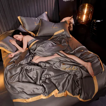Одеяло, летнее стеганое одеяло, стирающееся одеяло, Большая кровать из чистого атласа, Гладкое Тонкое Одинарное Двойное одеяло