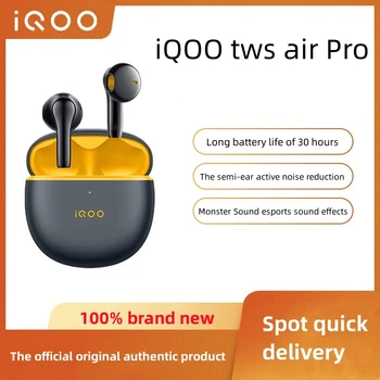 Оригинальная беспроводная Bluetooth-гарнитура iQOO TWS Air Pro True С шумоподавлением, звуковой эффект для киберспорта, Музыка для спортивных игр в полушубка