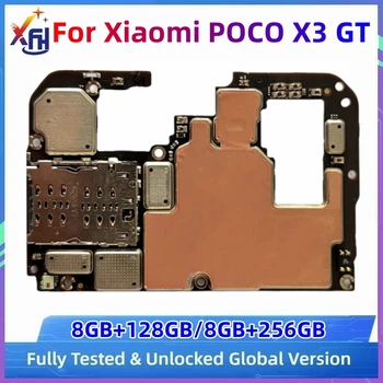 Оригинальный Модуль Печатной Платы Материнской Платы 128 ГБ 256 ГБ Для Xiaomi Mi POCO X3 GT 5G Mainboard Разблокированная Логическая Плата С Полными Чипами