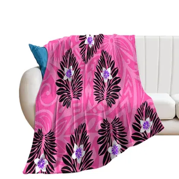 Осенне-зимнее одеяло полинезийского искусства, Мягкое одеяло для домашнего дивана-кровати, Индивидуальное теплое легкое одеяло для кемпинга