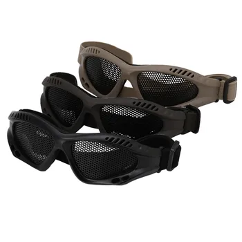 Очки 3 тактических цвета для защиты глаз Удобная Металлическая защита с защитной сеткой для страйкбола Противотуманные наружные защитные очки