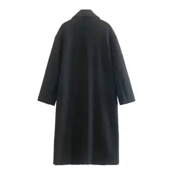 Повседневное женское пальто, стильный женский двубортный тренч, теплая шикарная универсальная верхняя одежда на осень-зиму, женский тренч.
