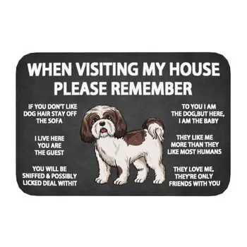 Пожалуйста, помните о правилах содержания собак Ши-тцу В доме Коврик Противоскользящий Коврик для ванной кухни гостиной Коврик для входа Ковер