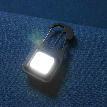 Портативный мини брелок со светодиодной подсветкой Многофункциональный перезаряжаемый карманный фонарик IPX4 Водонепроницаемый для кемпинга рыбалки скалолазания