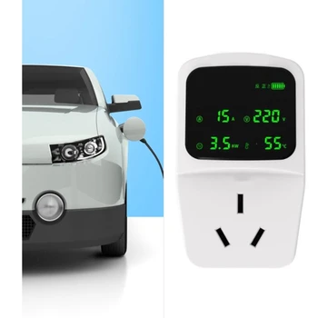 Преобразуйте зарядные устройства для ваших электромобилей с помощью защитного заземления Volatge Current Charging Temperature & Power Display для Home M4YD